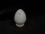 a small white egg shaped object on a black surface