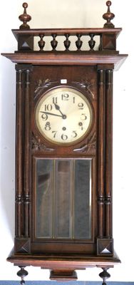 a clock that is on the wall in the room