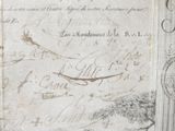 an old book with writing on it and a picture of a bird on it