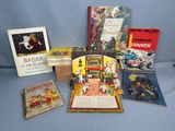 de nombreux livres pour enfants sur fond bleu