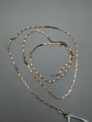 Collier en or jaune 750 millièmes maille alternée 6,1 g. - Photo 1