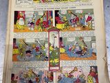 an old comic book with a bunch of cartoon characters on it