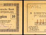 deux anciens billets de banque allemands sur lesquels figure le portrait d'un homme