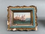 a picture of a picture of a boat in the water