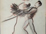 drawing of a man and a woman in a tutu and tutu skirt