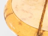 a marble table top with a rope hanging from it