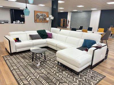 Canapé d'angle en cuir MOBILIER DE FRANCE modèle BRADLEY ave… - Photo 1