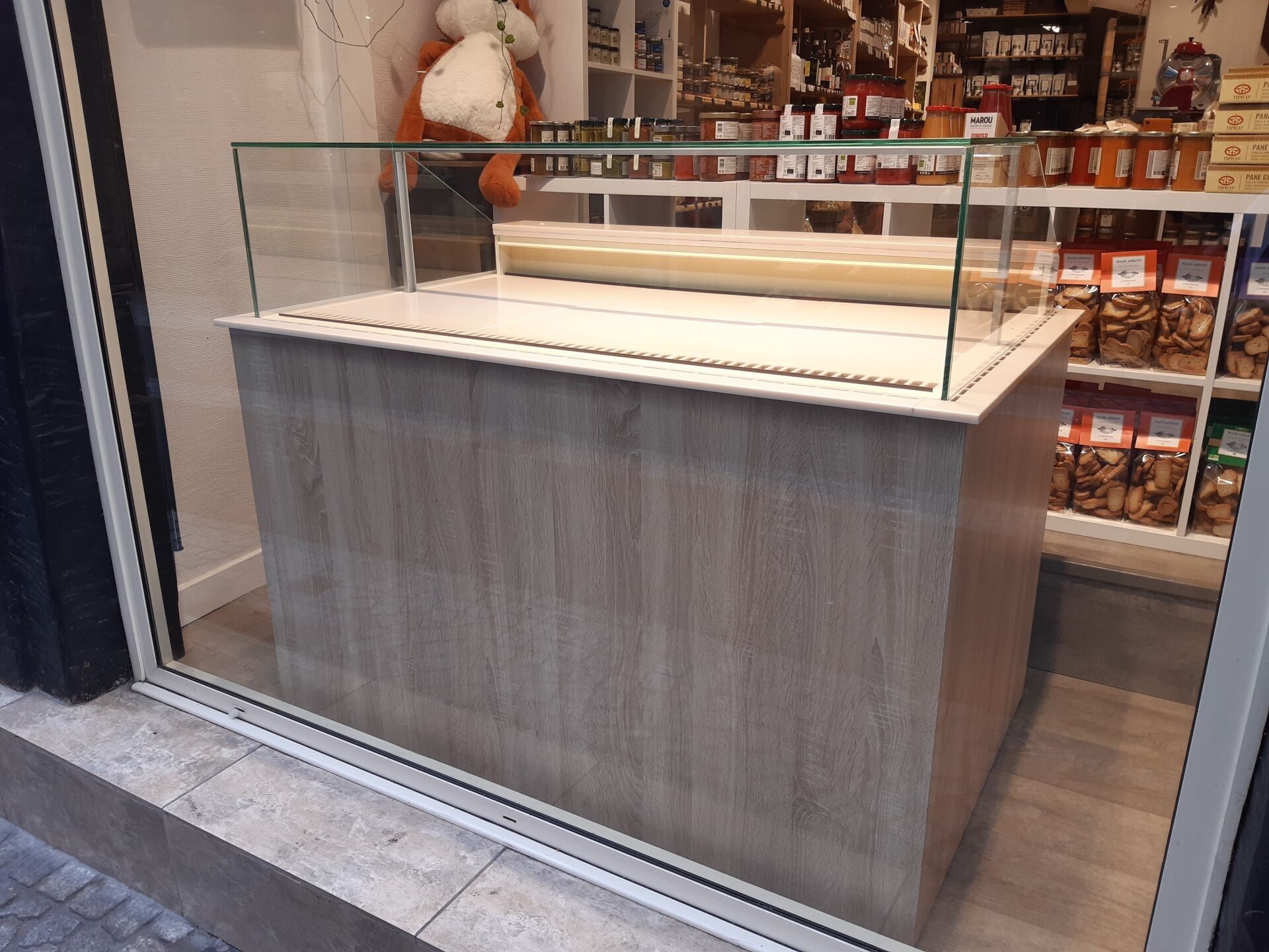 Comptoir vitrine réfrigérée service arrière - éclairage led,…