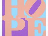 an image of a picture of the word hope on a pink and blue background