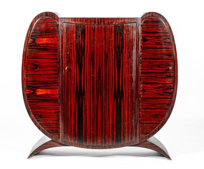 Buffet à oreilles Art Déco en placage de bois exotique veiné… - Photo 1