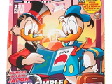 a close up of a magazine with a cartoon character on the cover