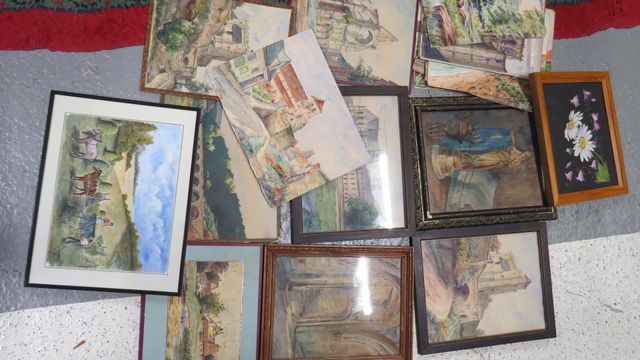 LABLANCHE (début XXe). Important lot d’aquarelles, certaines sous