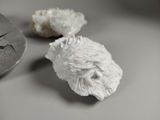 a close up of a white object on a table