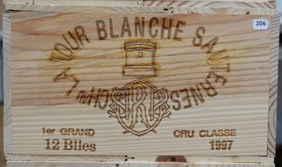 12 B - CHATEAU LA TOUR BLANCHE (Caisse Bois d'origine) - CC1…