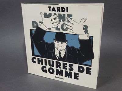 une carte blanche sur laquelle est dessiné un homme tenant une horloge