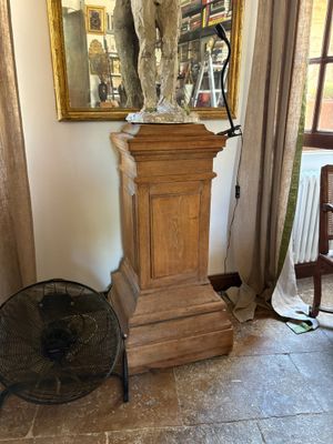 a statue of a man standing on top of a pedestal