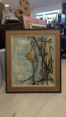 Charles BREUIL (1904-1997) Plage rocheuse, 1963