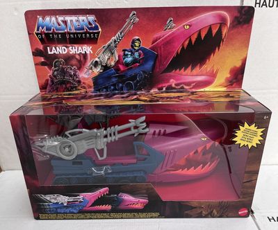 masters of the universe land shark action figure with vehicle