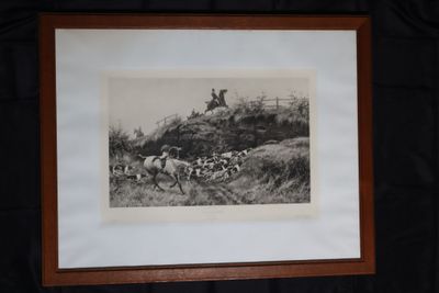 Lithographie en noir d'après Thomas Blinks