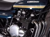 a motorcycle that is parked in a garage