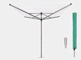 an image of a clothes line with a green pole and a green umbrella