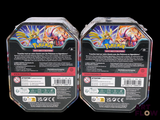 two packs of pokemon trading cards are shown in a box