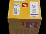 a yellow box with a sticker on the side of it