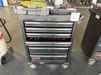 a picture of a tool cart with tools on it
