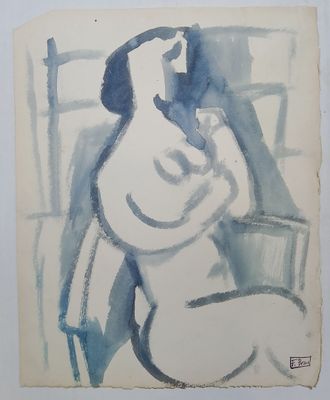 an image of a painting of a woman sitting in front of a window