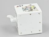 chinese porcelain figurine of a woman and child on a box