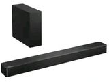 a black sound bar with a black box on top of it