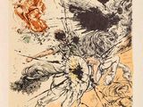 une image d'un tableau représentant un homme sur un cheval
