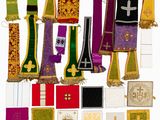 many different types of priest stoles on a white background