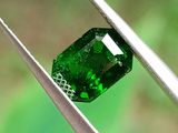 un diamant vert tenu par deux tweets