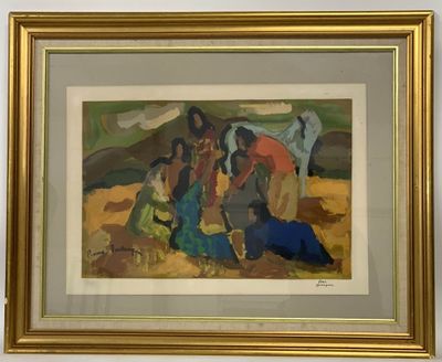 AMBROGIANI Pierre (1907-1985) : Conversation. - Photo 1