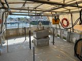 a picture of a boat with a sink and a life preserver