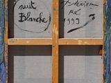 a picture of a window with graffiti written on it