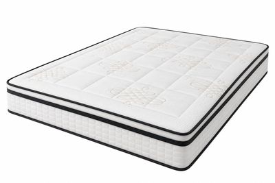 a close up of a mattress on a white background