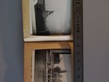 two pictures hanging on a wall with a ruler