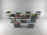 a lot of small cars that are in a display case