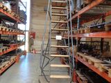 a ladder that is sitting in the middle of a room