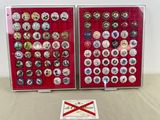 two boxes with a lot of buttons on them