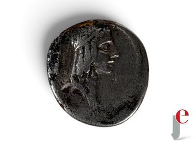gros plan d'une pièce de monnaie sur laquelle figure un cheval
