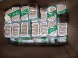 a box full of bread that is sitting on a table