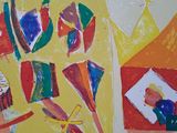 a painting on the wall of a child ' s room