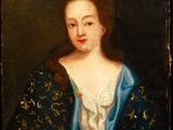 portrait of a lady in a blue dress