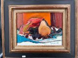 un tableau représentant une femme allongée sur un lit