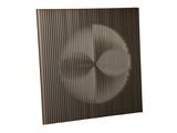 a close up of a fan on a white wall with a white background