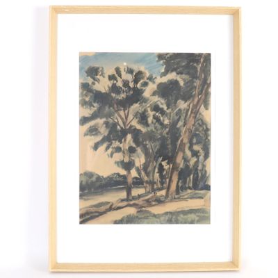TABLEAU "ARBRES AU BORD D'UNE RIVIÈRE" d'André Albert Marie …