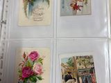 a book with pictures of people and flowers on it